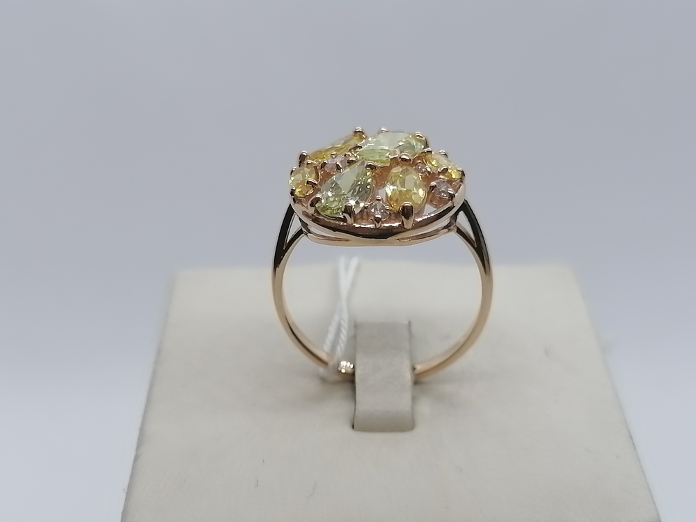 КОЛЬЦО С КАМНЯМИ (Au 585)