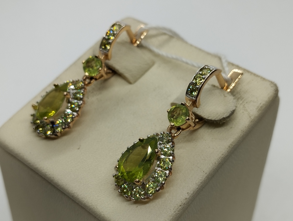 СЕРЬГИ С КАМНЯМИ (Au 585)