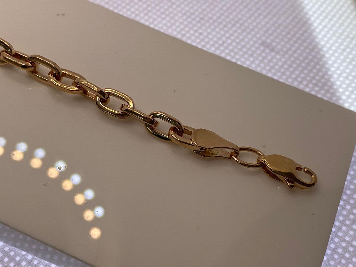 БРАСЛЕТ ПУСТОТЕЛЫЙ Якорное (Au 585)