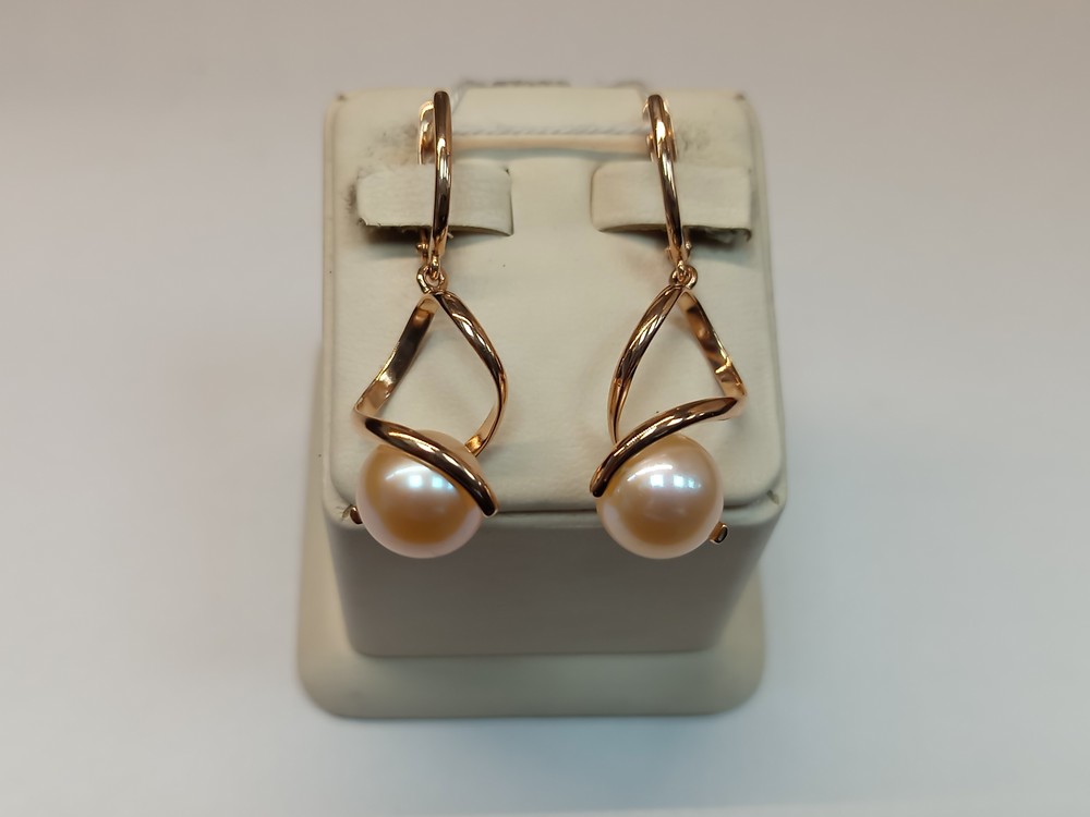 СКМ585 СЕРЬГИ С КАМНЕМ (Au 585)