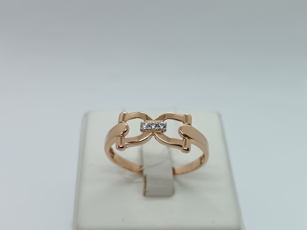 КОЛЬЦО С КАМНЯМИ (Au 585)