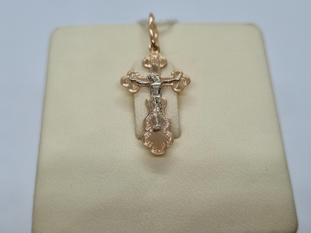 ПОДВЕСКА КРЕСТ БЕЗ КАМНЯ (Au 585)