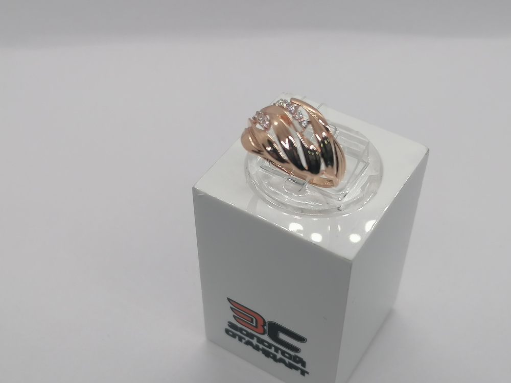 КОЛЬЦО С КАМНЯМИ (Au 585)