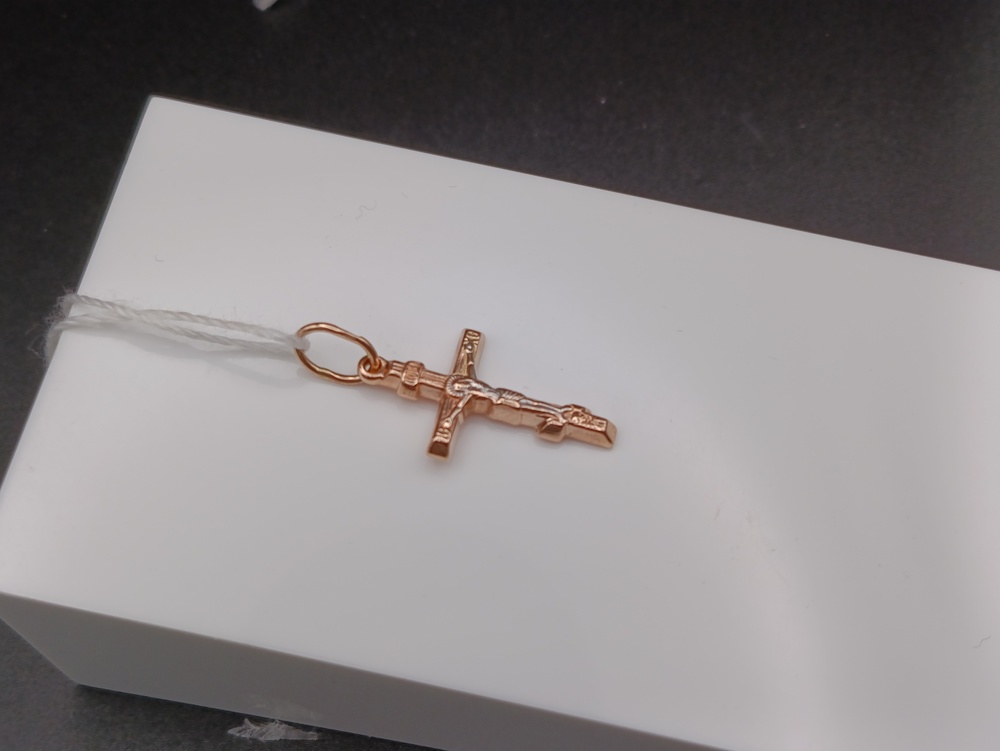 ПОДКБК585 ПОДВЕСКА КРЕСТ БЕЗ КАМНЯ (Au 585)