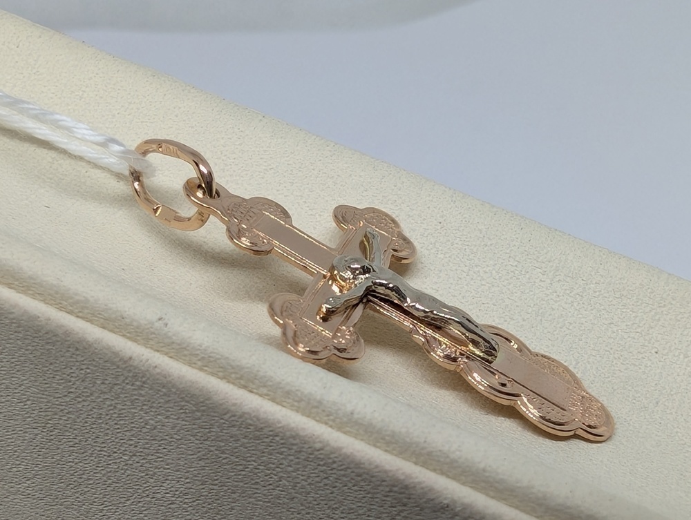 ПОДВЕСКА КРЕСТ БЕЗ КАМНЯ (Au 585)