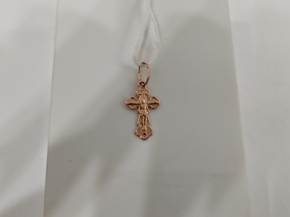 ПОДКБК585 ПОДВЕСКА КРЕСТ БЕЗ КАМНЯ (Au 585)