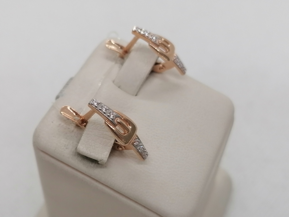 21101 СЕРЬГИ С КАМНЯМИ (Au 585)