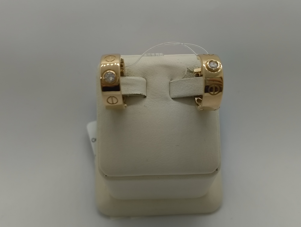 СЕРЬГИ С КАМНЕМ (Au 585)