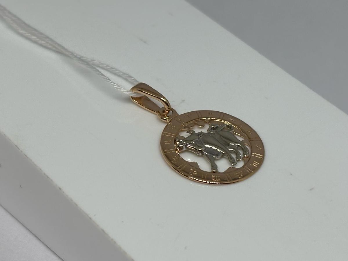 ПОДВЕСКА ЗНАК ЗОДИАКА ТЕЛЕЦ (Au 585)