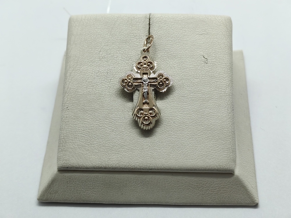 ПОДВЕСКА КРЕСТ без камня (Au 585)