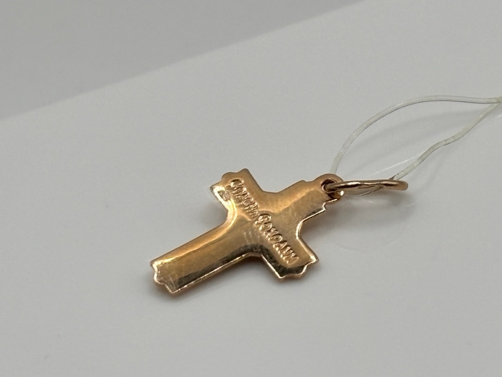 20-0153 ПОДВЕСКА КРЕСТ без камня (Au 585)