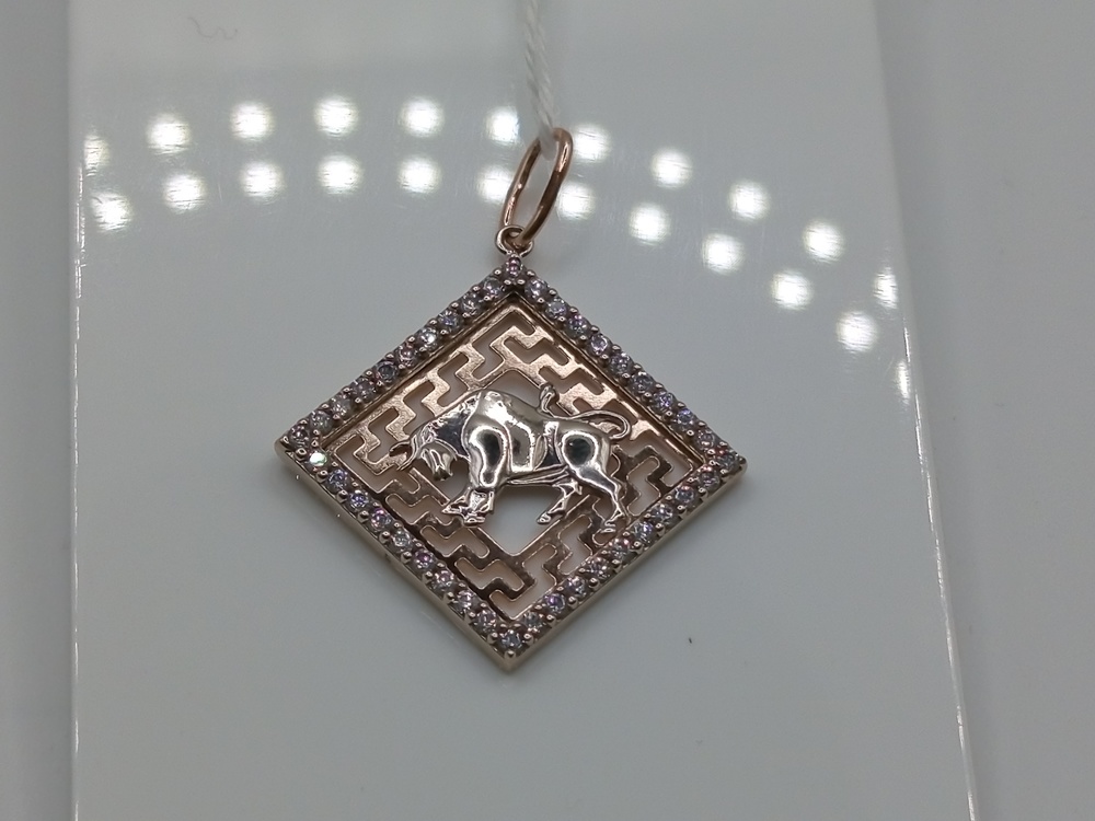 ПОДВЕСКА ЗНАК ЗОДИАКА ТЕЛЕЦ (Au 585)