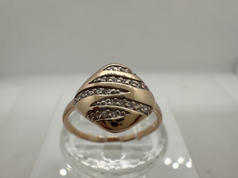 КОЛЬЦО С КАМНЯМИ (Au 585)