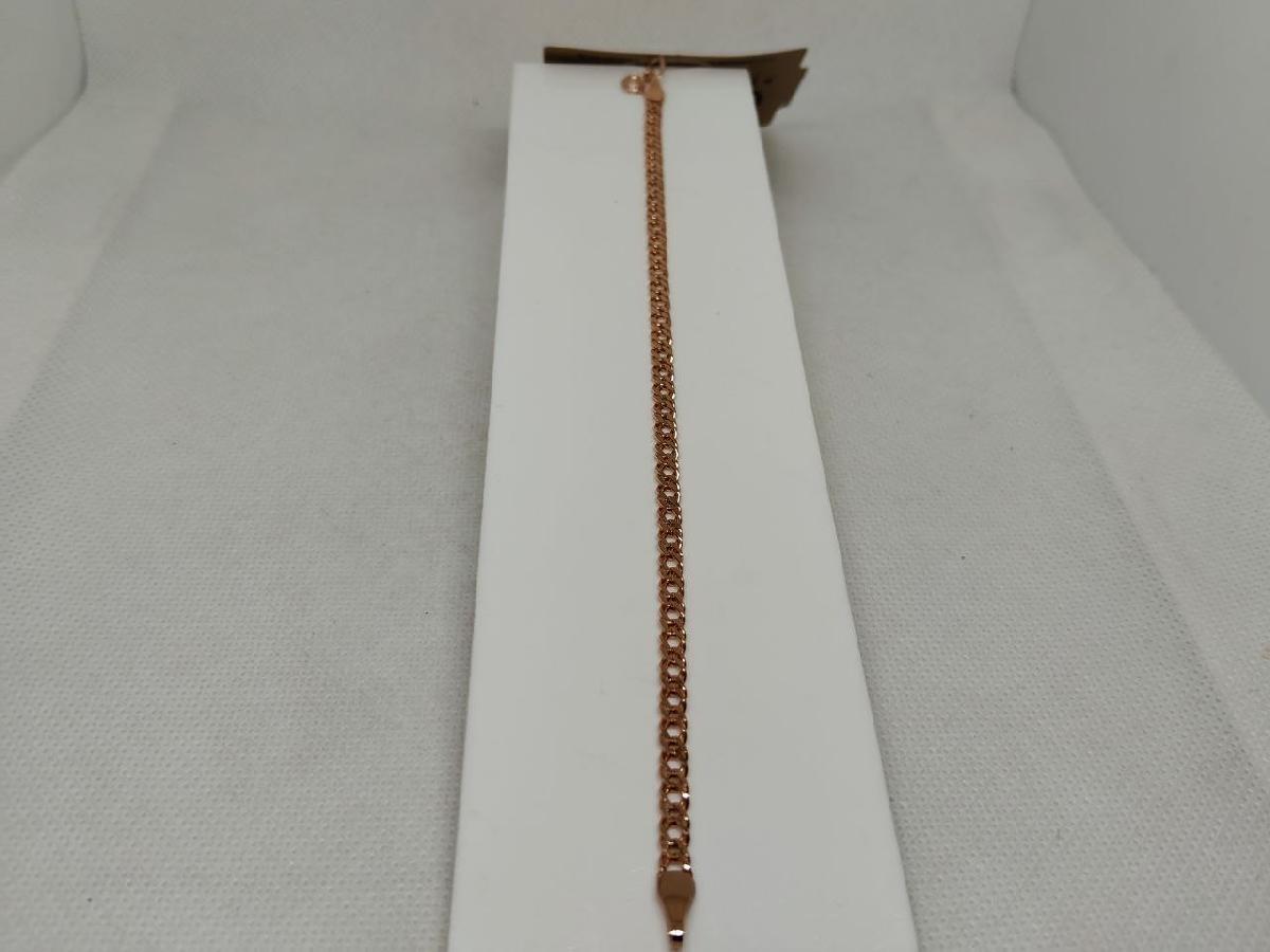 БРАСЛЕТ ПУСТОТЕЛЫЙ Ромб двойной (Au 585)