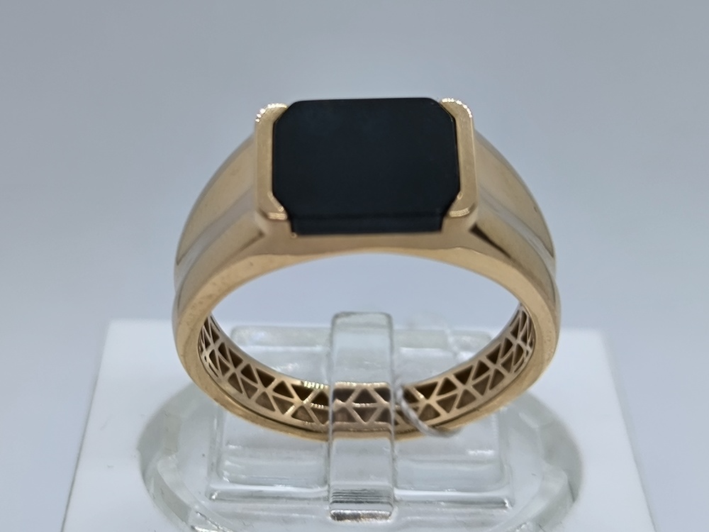 КОЛЬЦО ПЕЧАТКА оникс (Au 585)