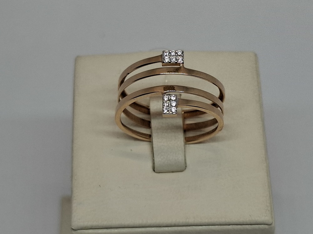 КОЛЬЦО С КАМНЯМИ (Au 585)