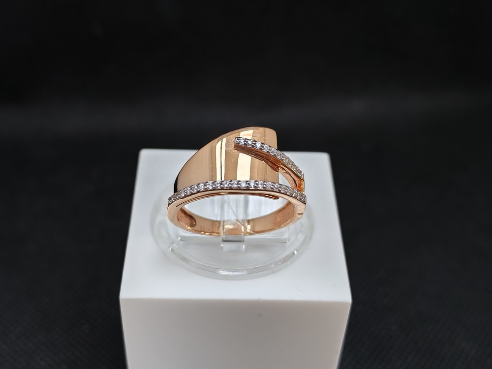 КОЛЬЦО С КАМНЯМИ (Au 585)