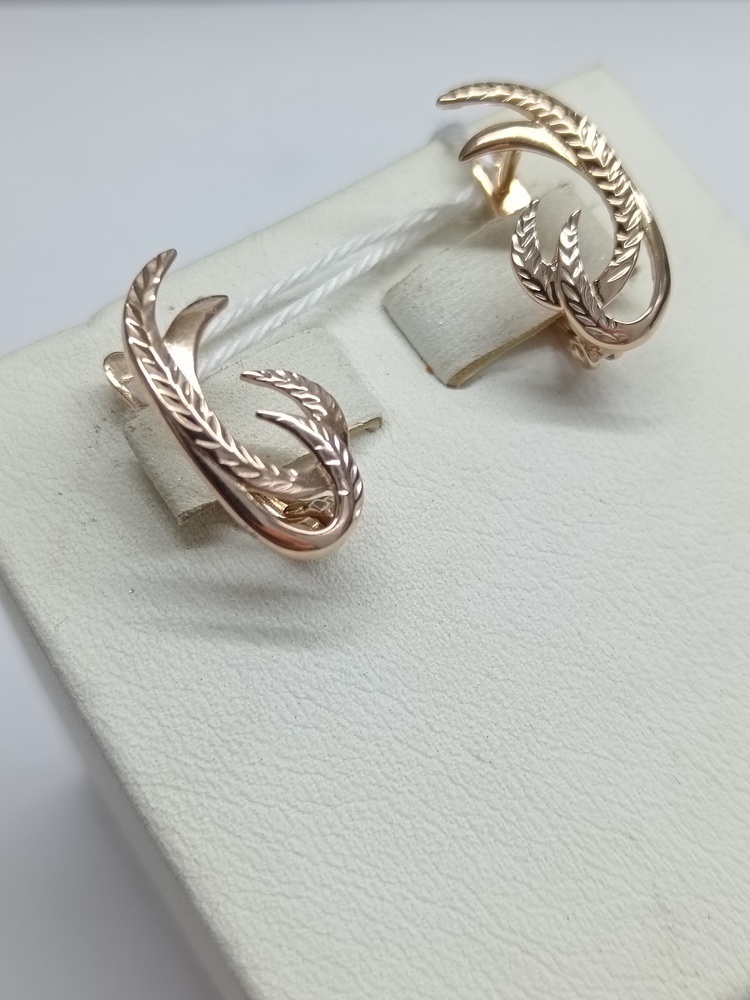 СБКМ585 СЕРЬГИ БЕЗ КАМНЯ (Au 585)