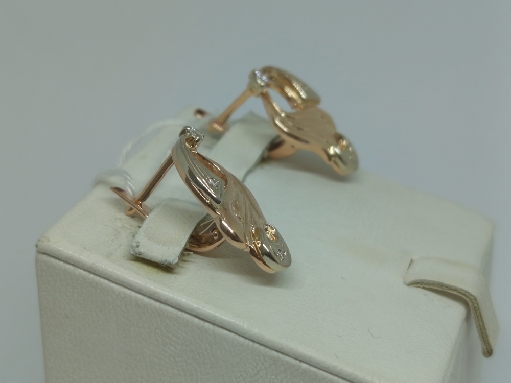 СКМИ585 СЕРЬГИ С КАМНЯМИ (Au 585)