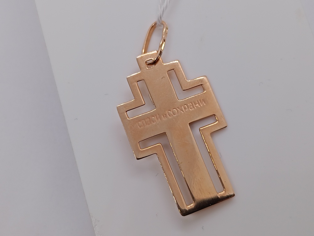 ПОДВЕСКА КРЕСТ БЕЗ КАМНЯ (Au 585)
