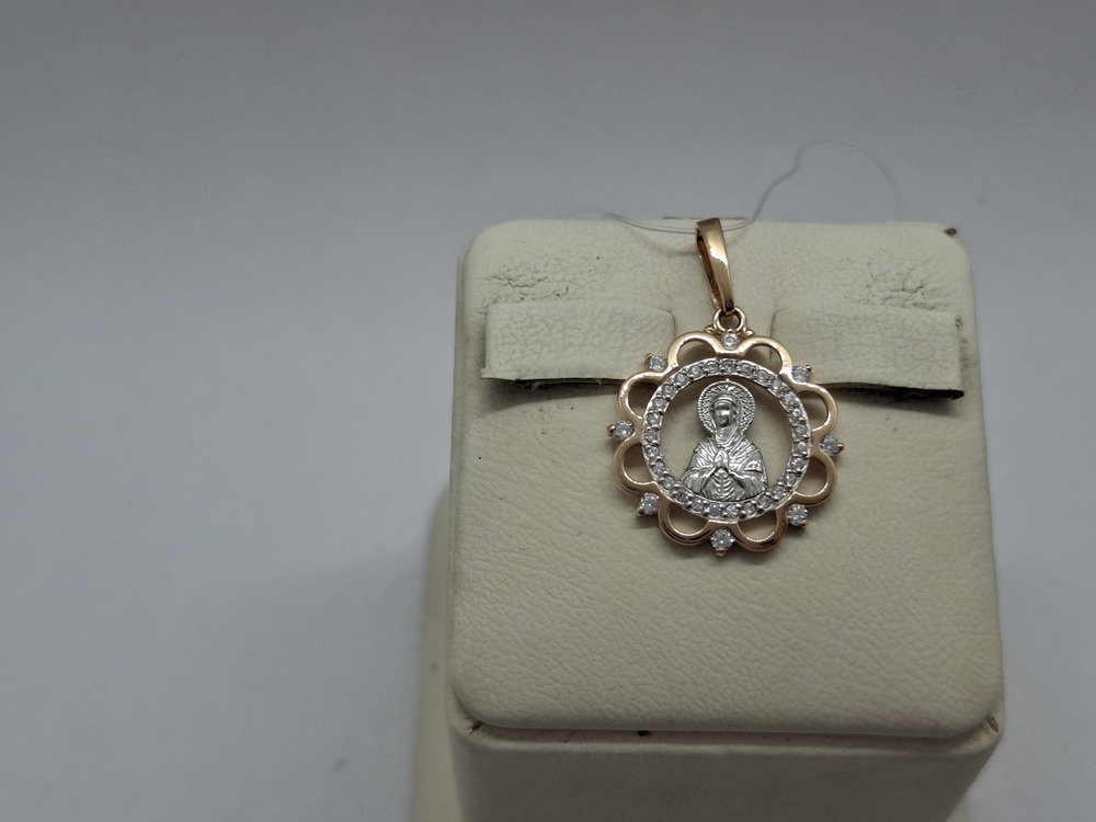 ПОДВЕСКА ИКОНА с камнями (Au 585)