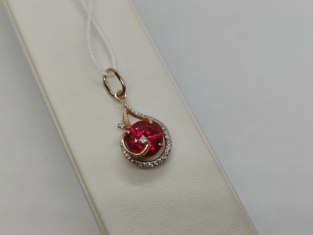 ПОДВЕСКА С КАМНЯМИ (Au 585)