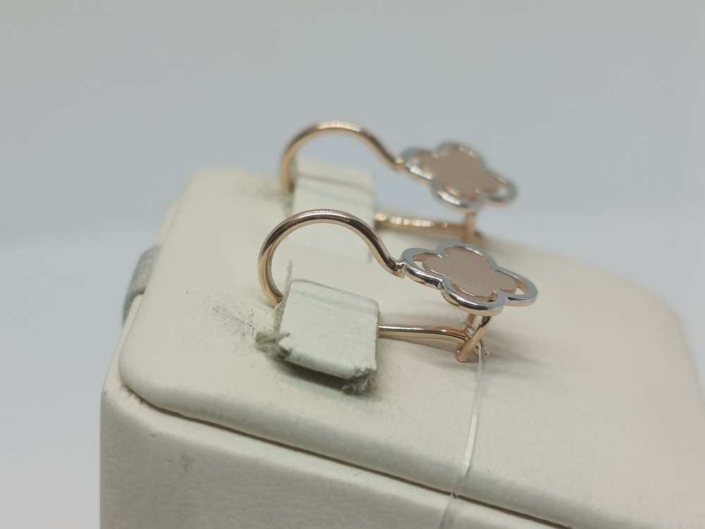 СЕРЬГИ ПЕТЕЛЬКА без камня (Au 585)