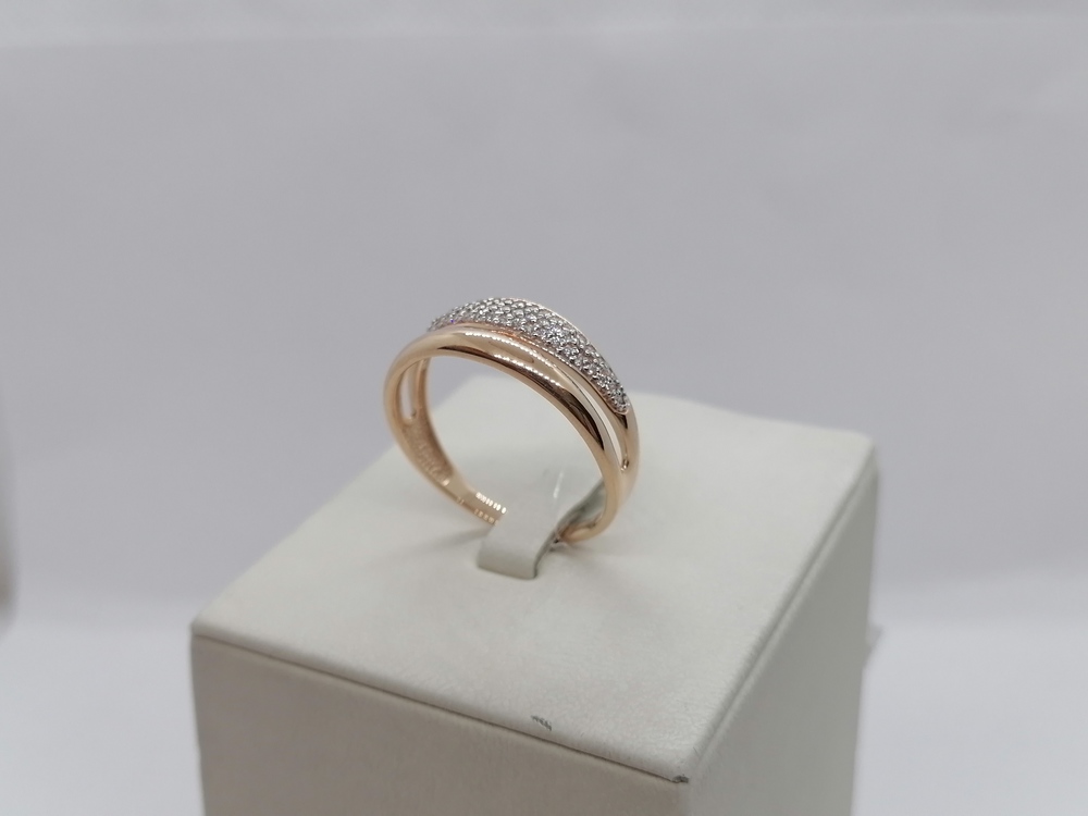 КОЛЬЦО С КАМНЯМИ (Au 585)