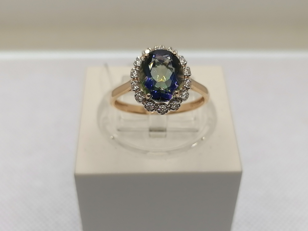 11805162 КОЛЬЦО С КАМНЯМИ (Au 585)