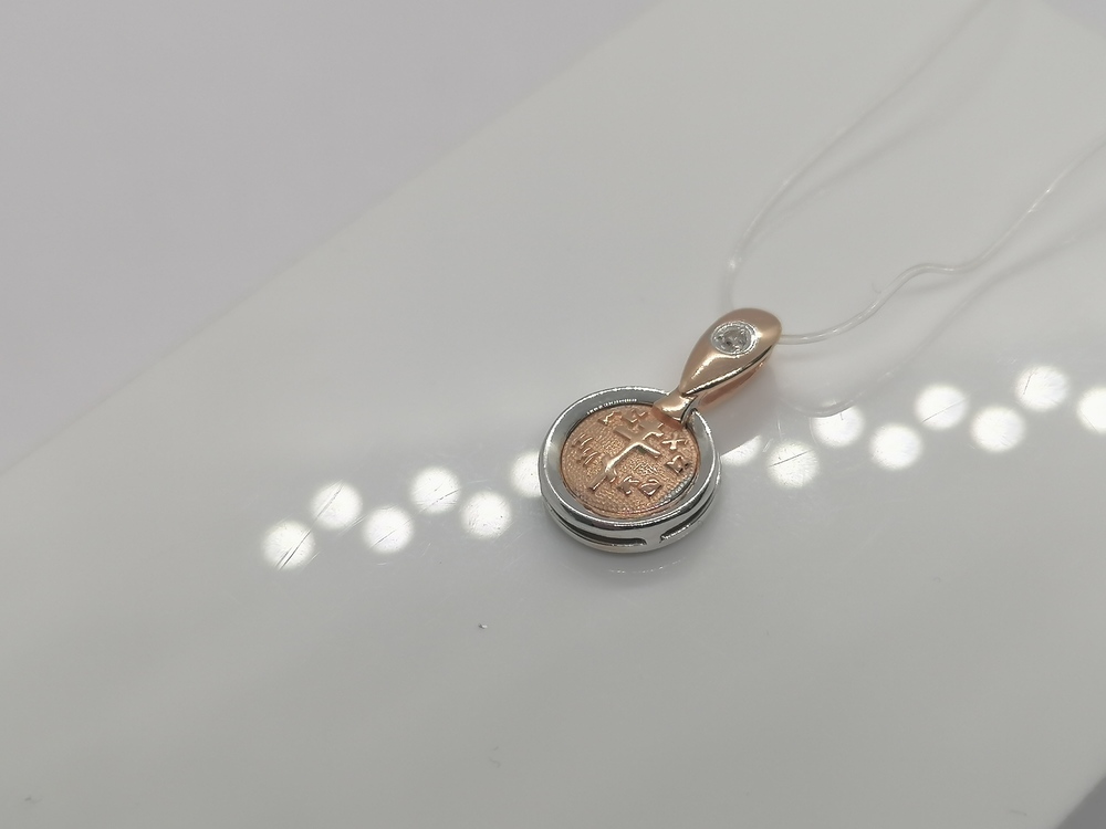 ПОДВЕСКА ИКОНА С КАМНЕМ (Au 585)