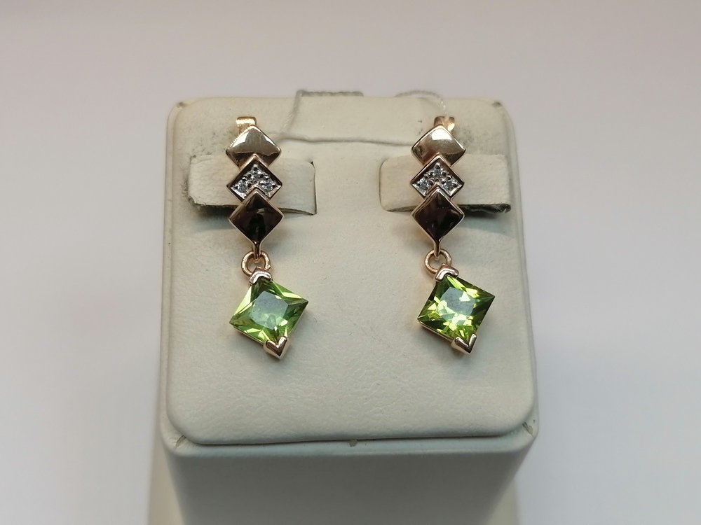 СЕРЬГИ С КАМНЯМИ (Au 585)