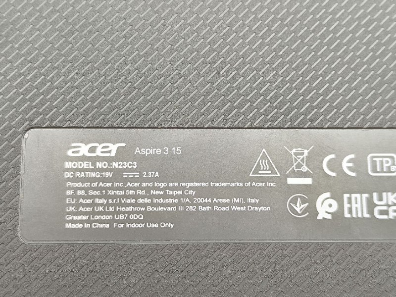 Ноутбук Acer Extensa 215; Ryzen 5 7520U, AMD Radeon (TM) Graphics, 8 Гб, 512 GB, Нет