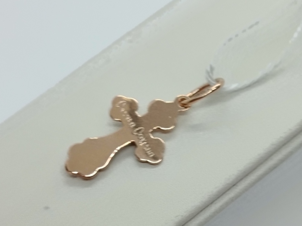 ПОДКБК585 ПОДВЕСКА КРЕСТ БЕЗ КАМНЯ (Au 585)