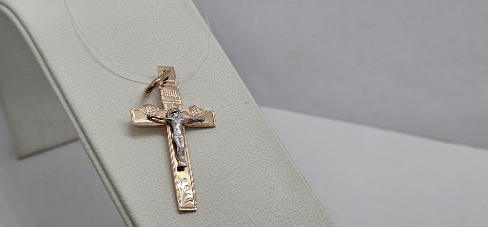 ПОДВЕСКА КРЕСТ без камня (Au 585)