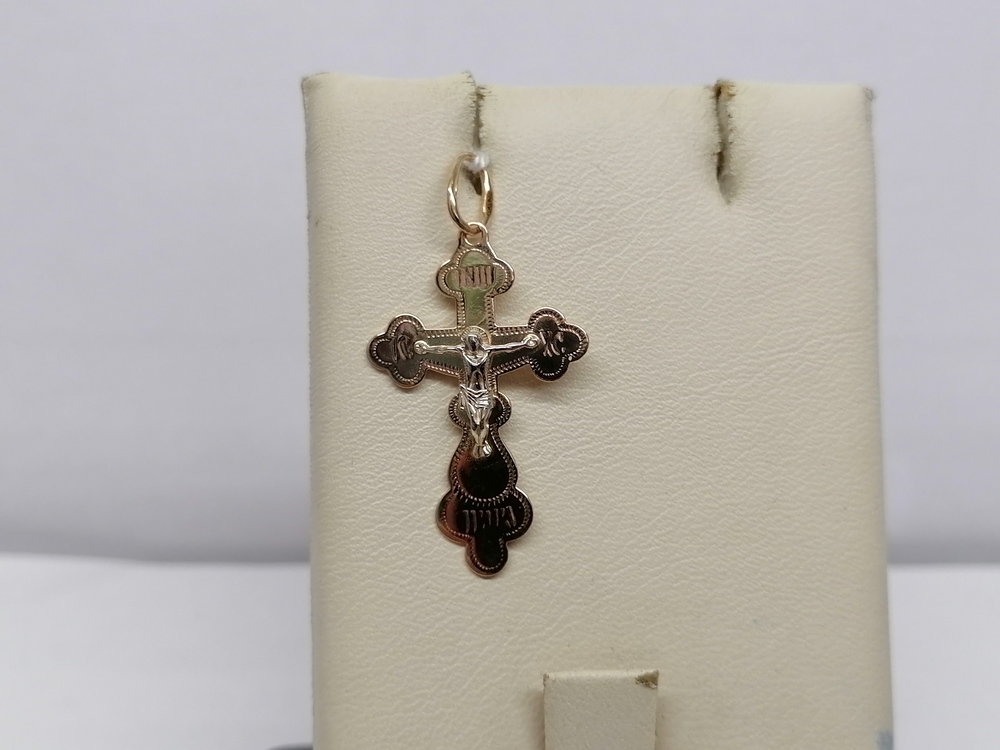 ПОДВЕСКА КРЕСТ БЕЗ КАМНЯ (Au 585)