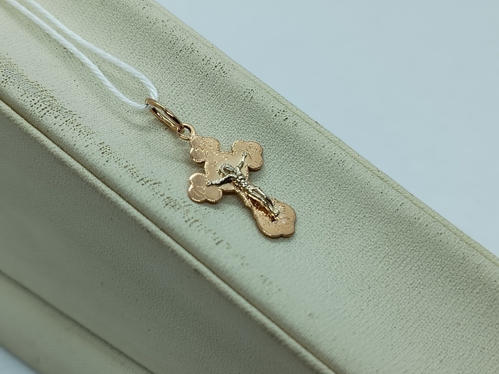 ПОДКБК585 ПОДВЕСКА КРЕСТ БЕЗ КАМНЯ (Au 585)