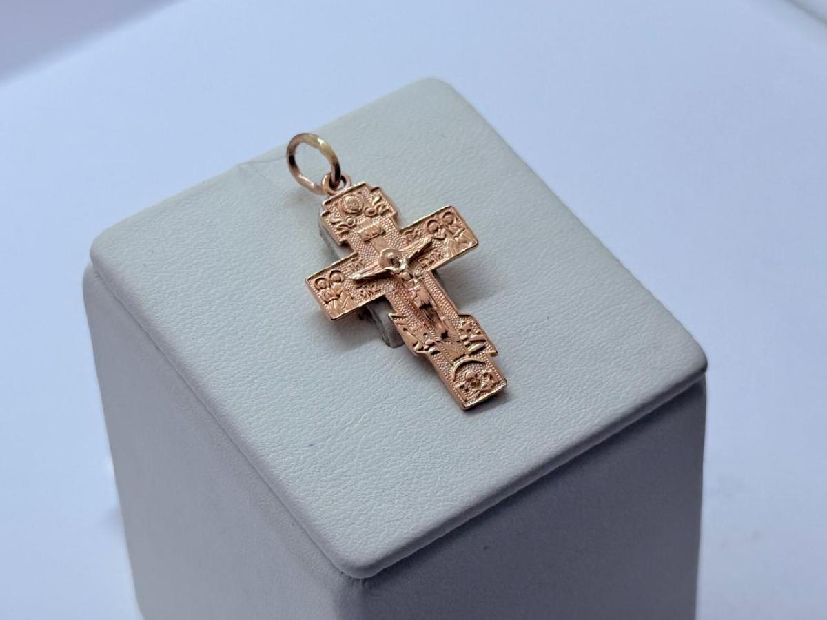 ПОДВЕСКА КРЕСТ без камня (Au 585)