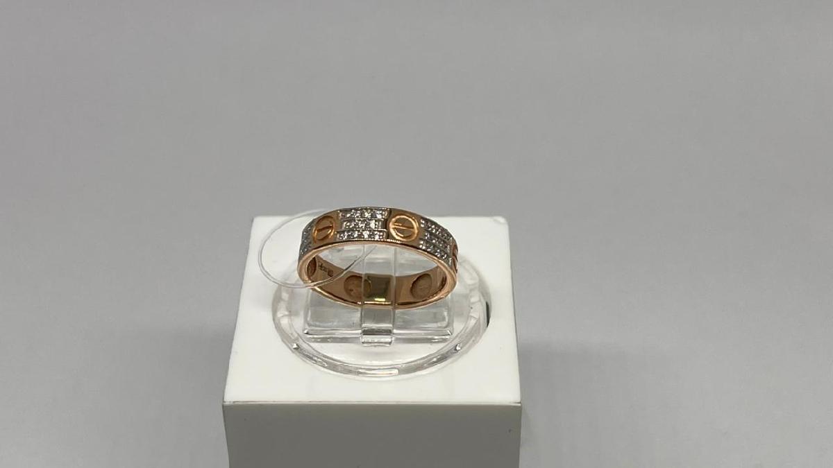 КОЛЬЦО С КАМНЯМИ (Au 585)