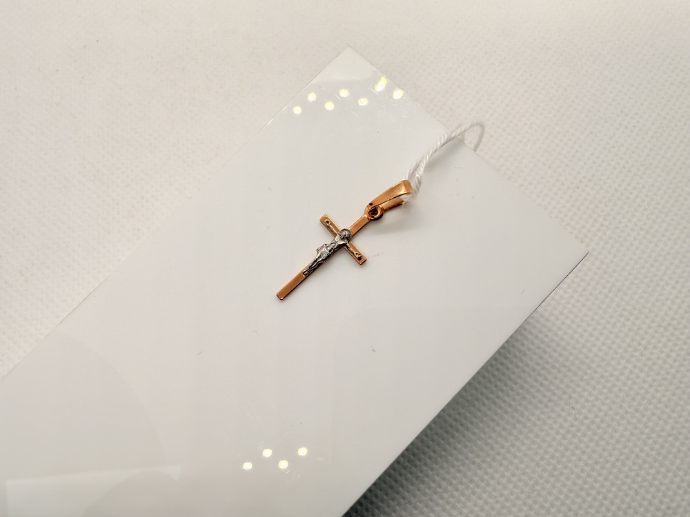 ПОДКБК585 ПОДВЕСКА КРЕСТ БЕЗ КАМНЯ (Au 585)