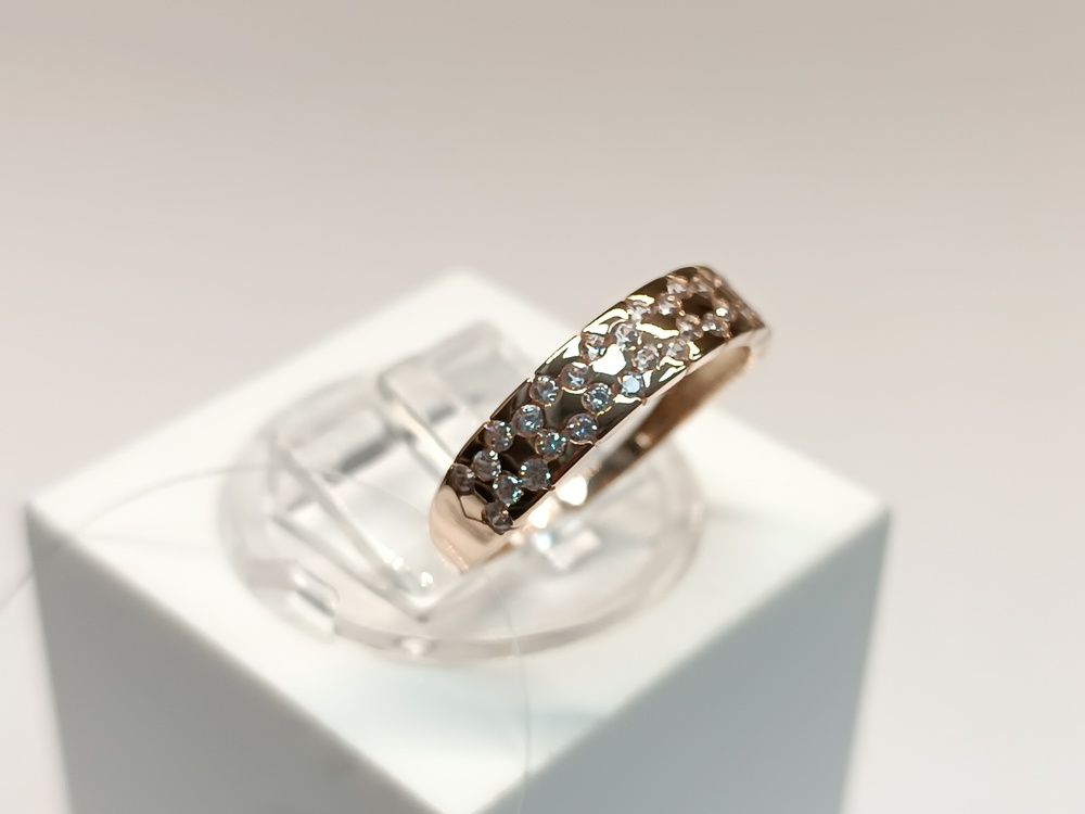 КОЛЬЦО С КАМНЯМИ (Au 585)