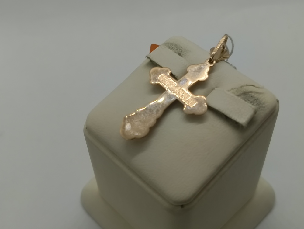 ПОДКБК585 ПОДВЕСКА КРЕСТ БЕЗ КАМНЯ (Au 585)