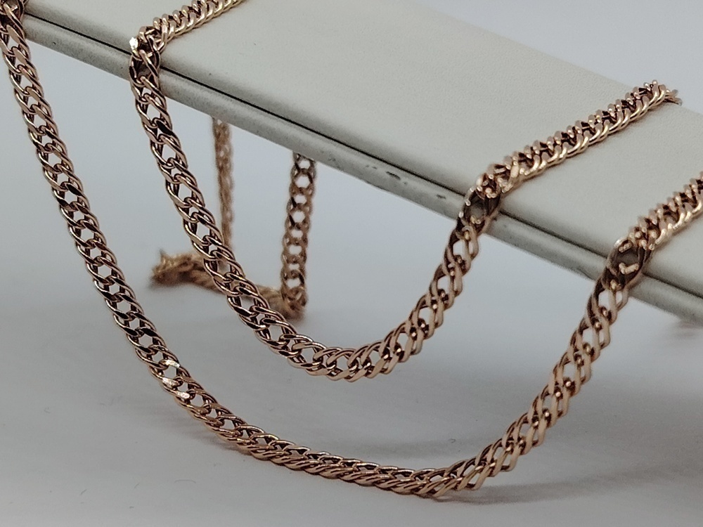 ЦЕПЬ ПУСТОТЕЛАЯ Ромб двойной (Au 585)