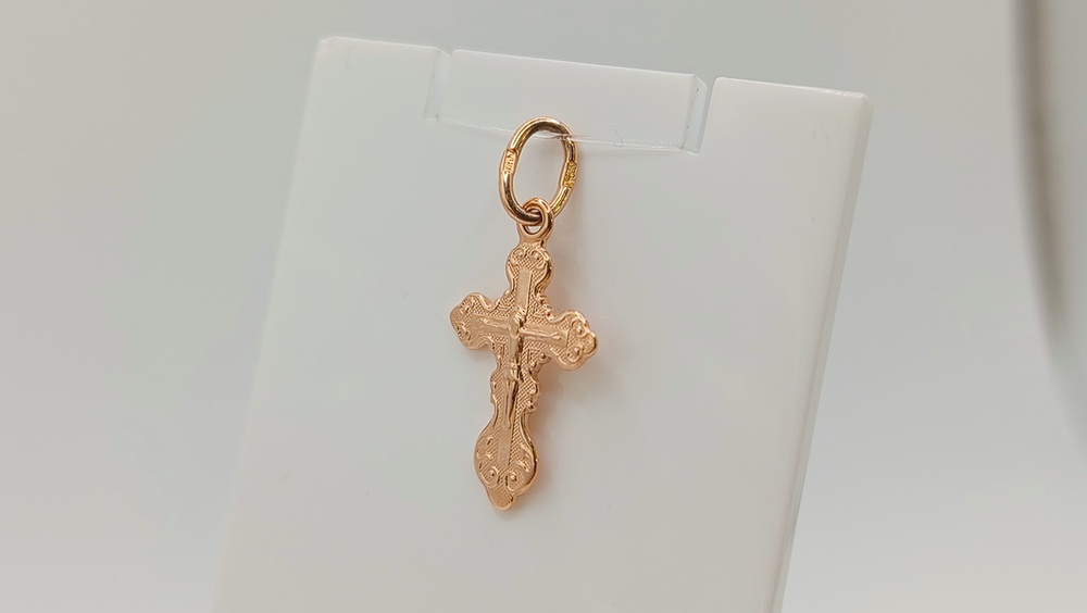 ПОДВЕСКА КРЕСТ без камня (Au 585)