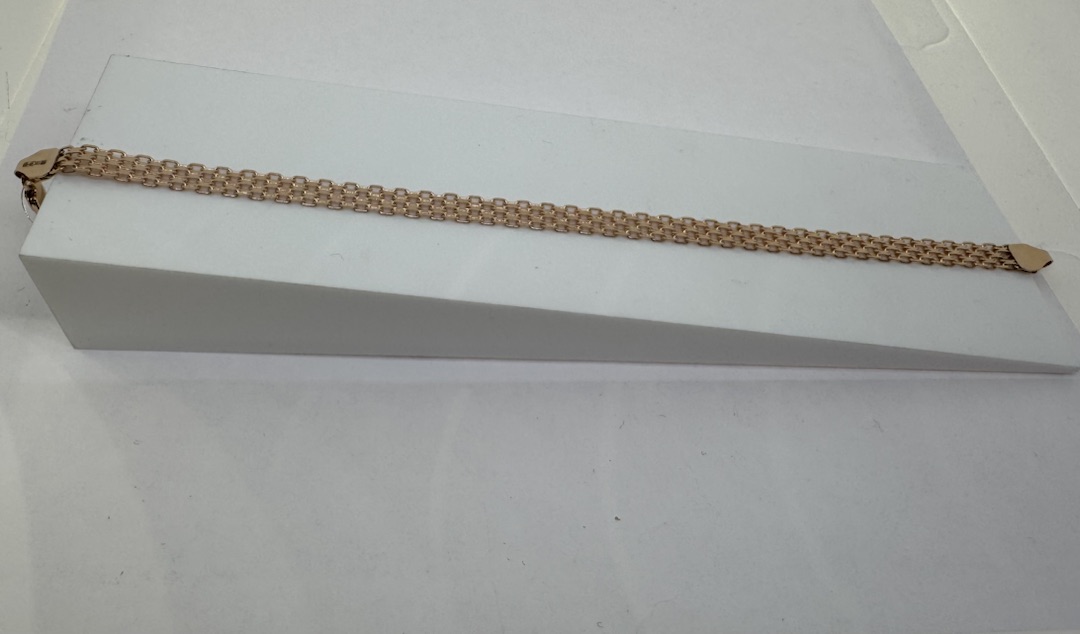 БРАСЛЕТ ПОЛНОВЕСНЫЙ Бисмарк машинный (Au 585)