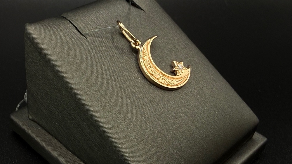 ПОДВЕСКА ПОЛУМЕСЯЦ с камнем (Au 585)