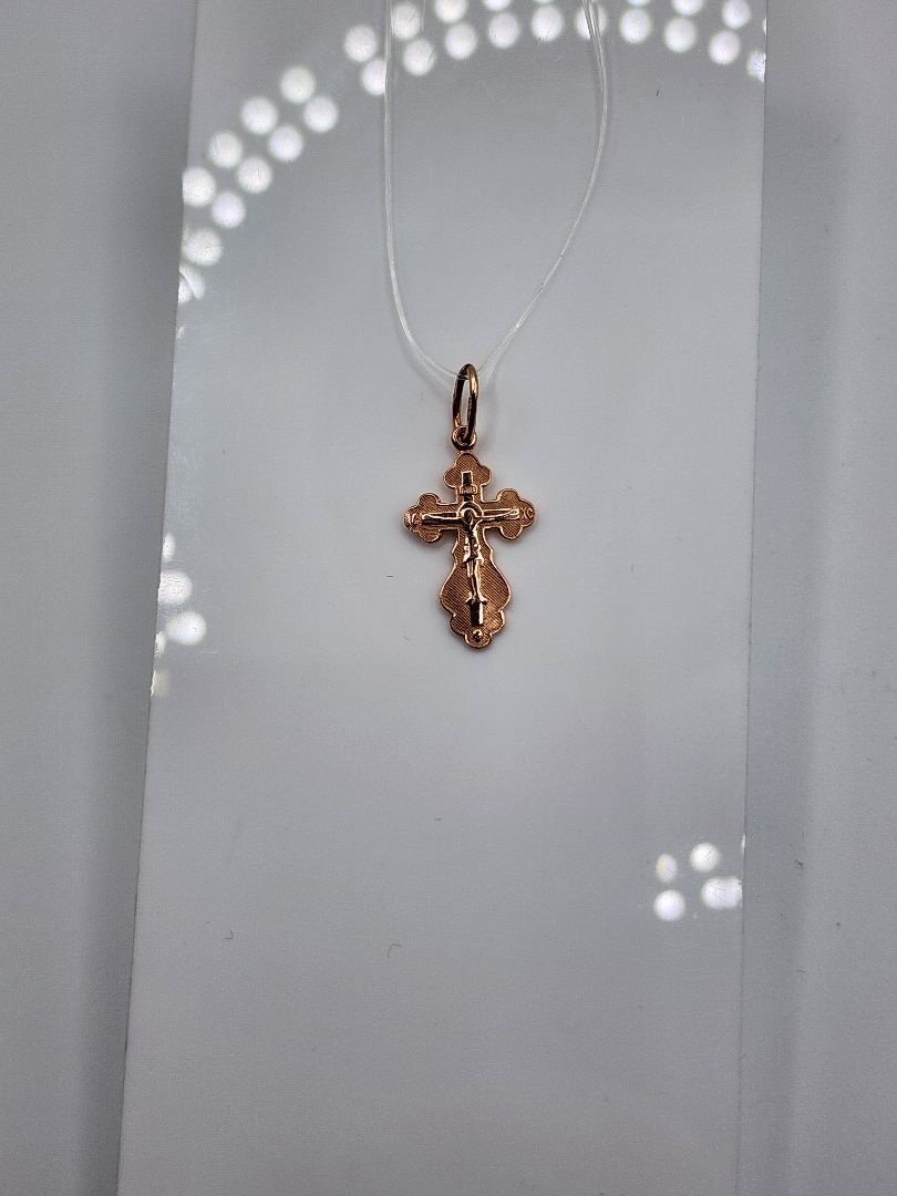 ПОДВЕСКА КРЕСТ без камня (Au 585)
