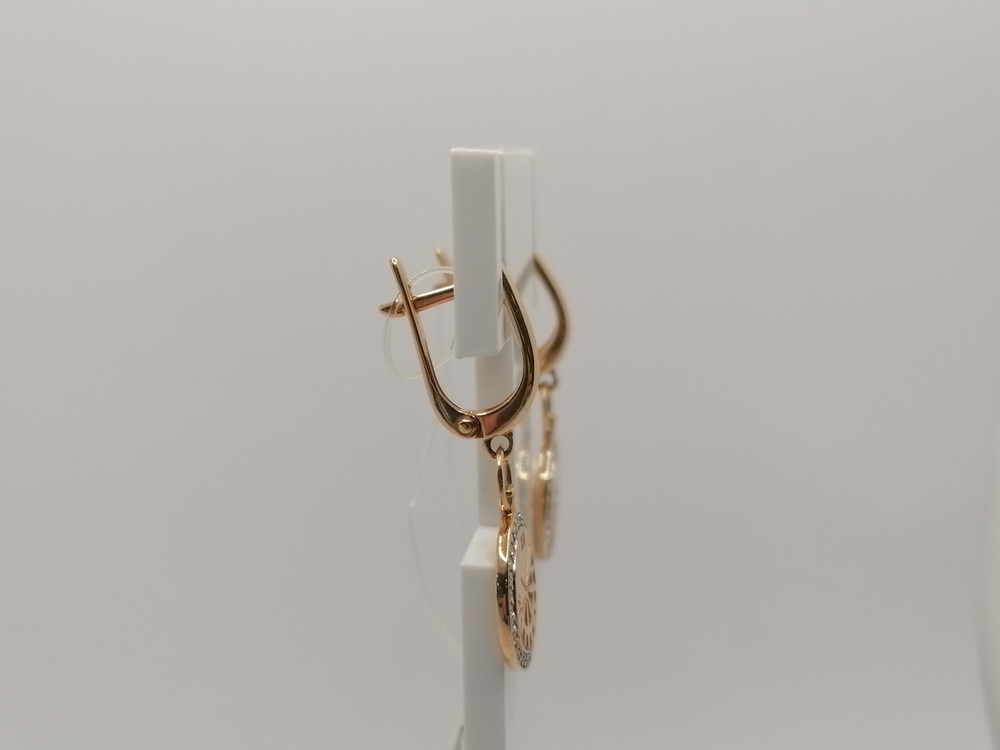 С4816 СЕРЬГИ С КАМНЯМИ (Au 585)