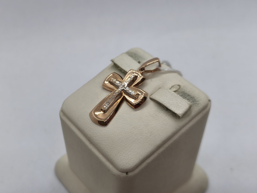 ПОДКБК585 ПОДВЕСКА КРЕСТ БЕЗ КАМНЯ (Au 585)