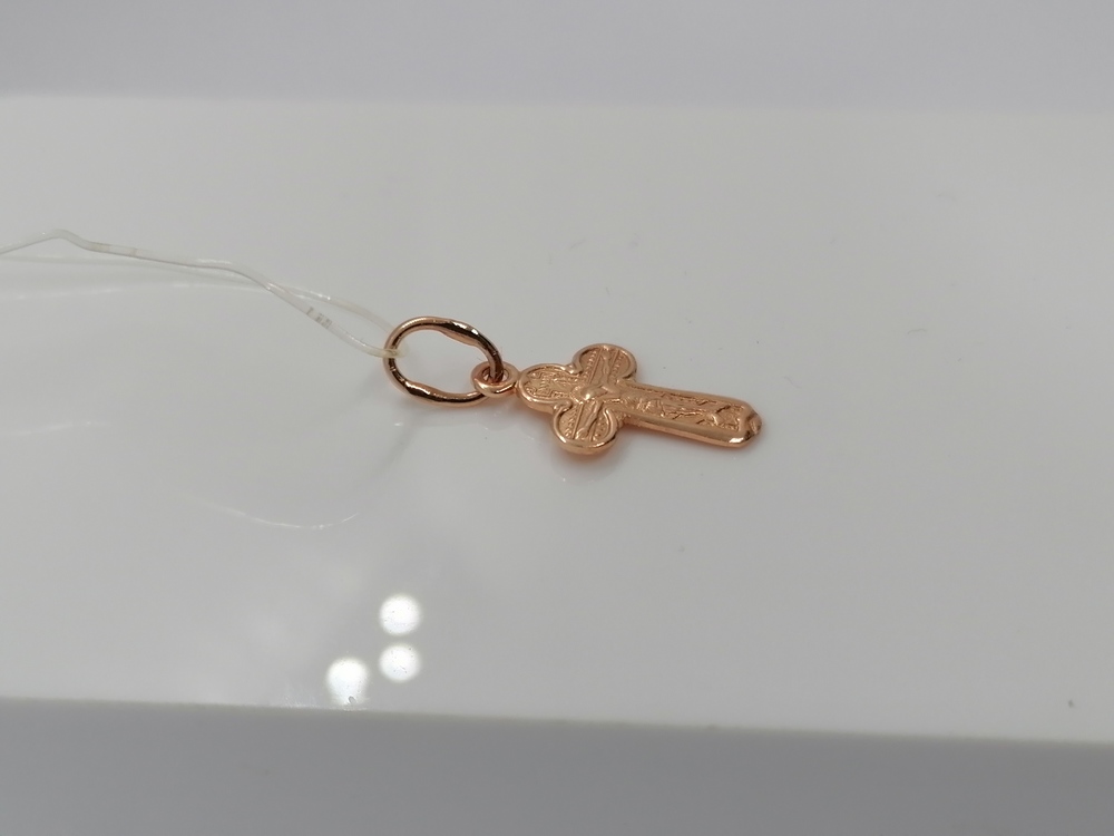 20-0096 ПОДВЕСКА КРЕСТ без камня (Au 585)