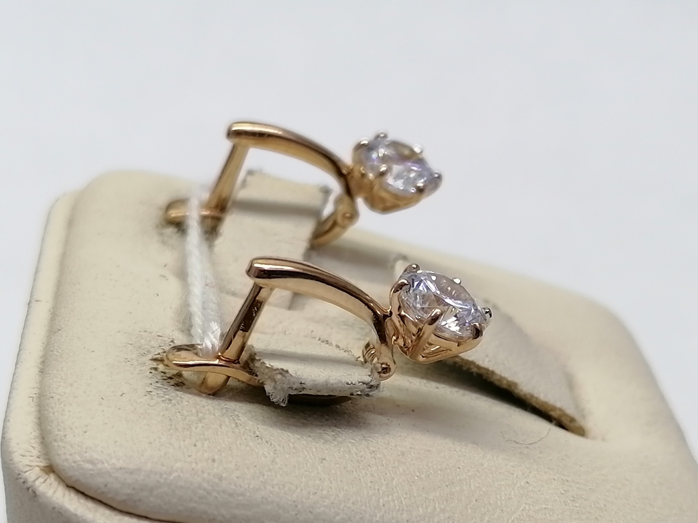 СЕРЬГИ С КАМНЕМ (Au 585)